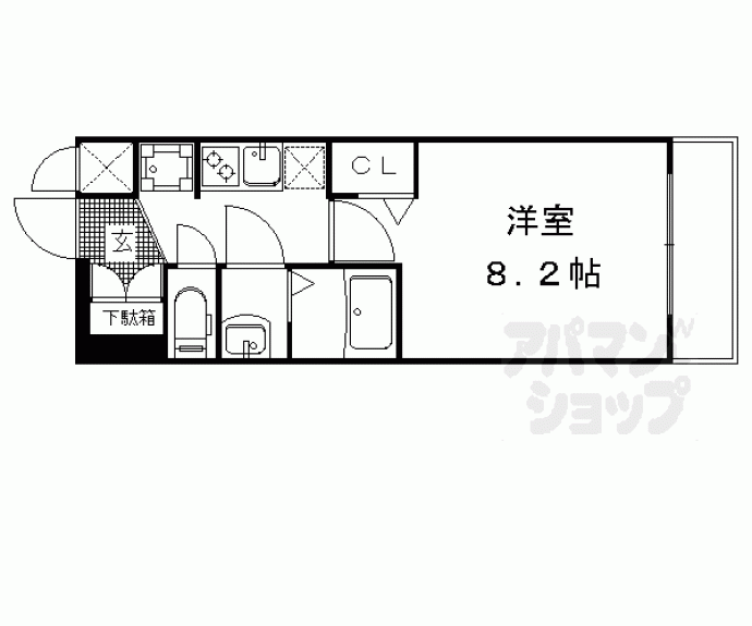 【ベラジオ京都一乗寺Ⅱ】間取