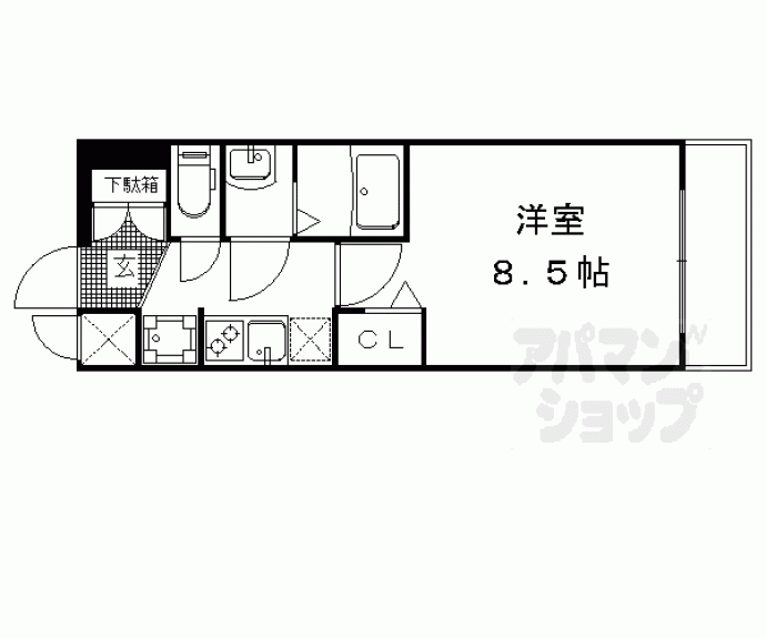 【ベラジオ京都一乗寺Ⅱ】間取