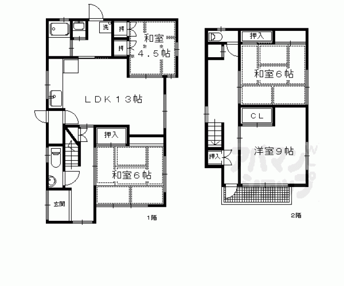 【岡崎東福ノ川町貸家１１－７】間取