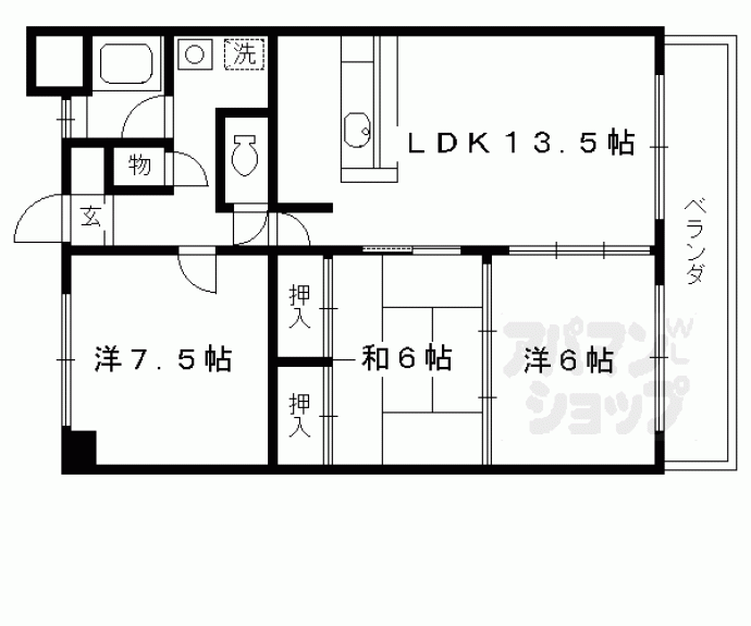 【第３４長栄ヴィラ大成さが】間取