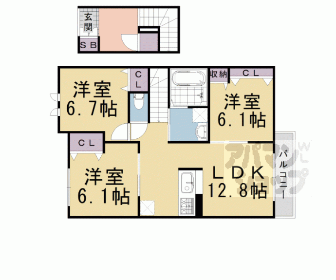 【メゾンボヌール】間取