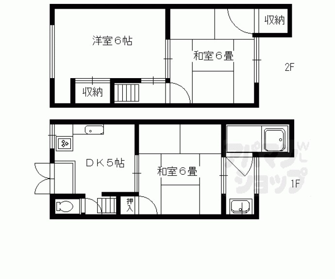 【堂ノ前町　山口貸家】間取