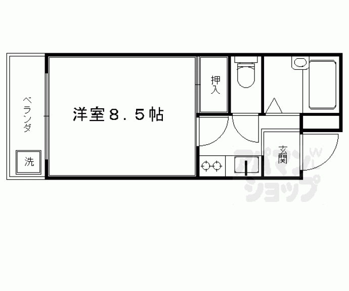 【コスモハイツ新町Ⅱ】間取