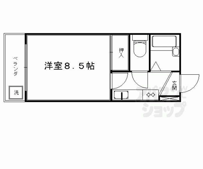 【コスモハイツ新町Ⅱ】間取