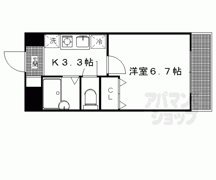 【ヴェール一乗寺】間取