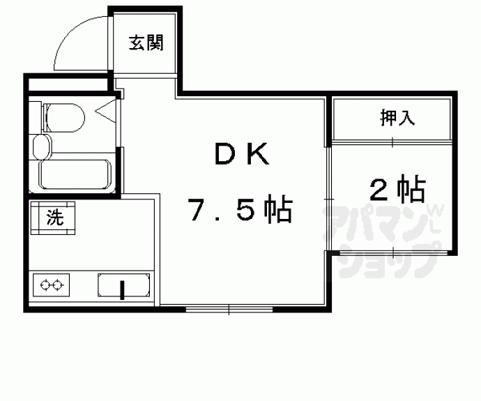 【一条通御前通西入３丁目西町マンション】間取