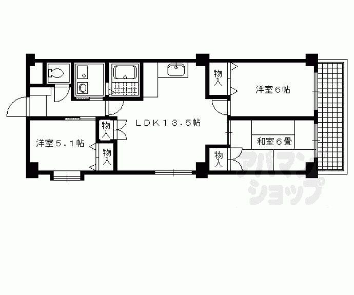 【エルスタンザ岩倉南】間取