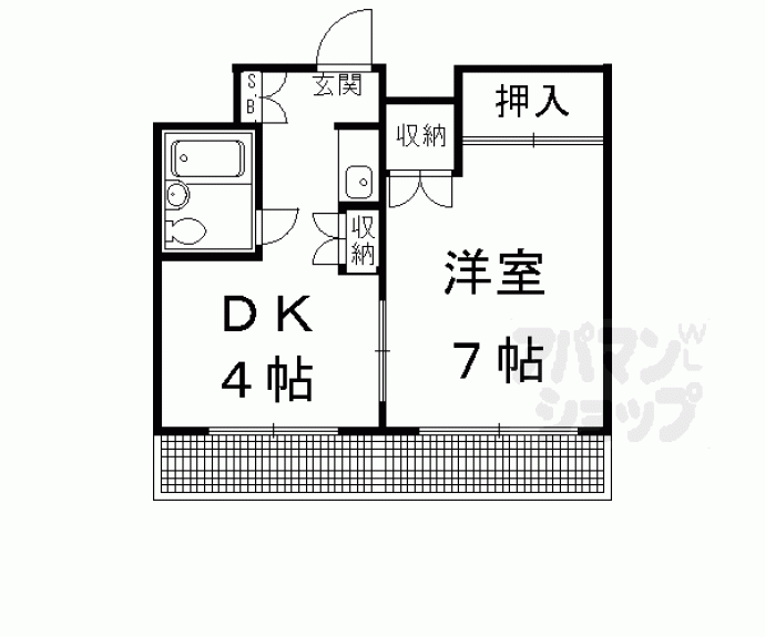 【プレイル北大路ビル】間取