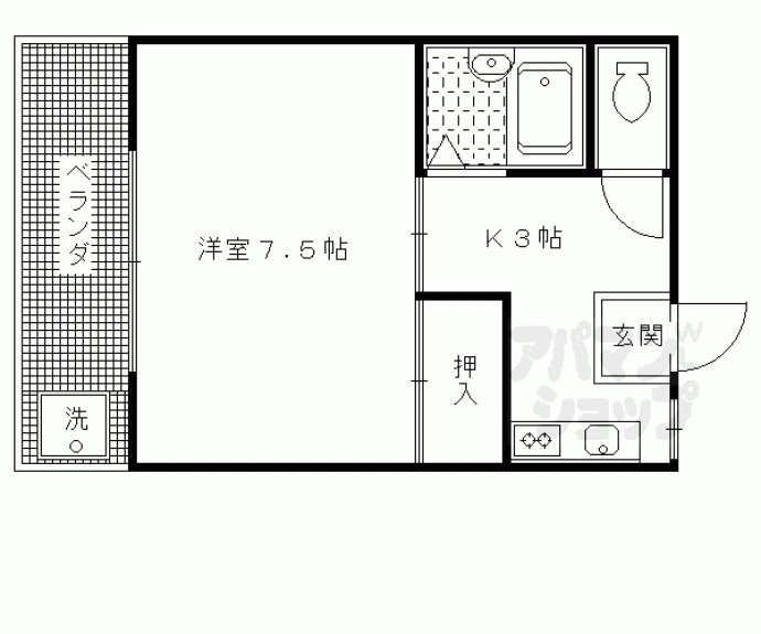 【メルシーメゾネット鞍馬口】間取