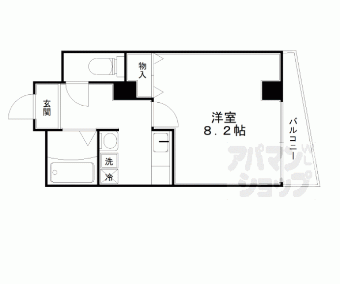 【京都パレスサイド一条】間取