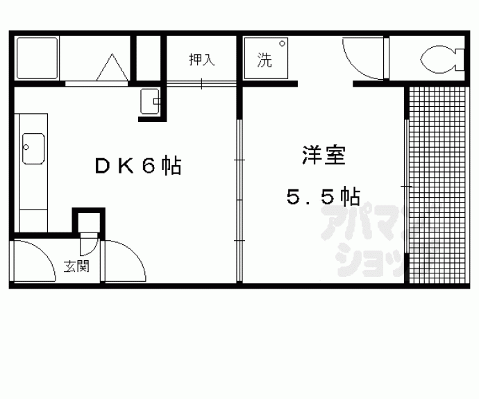 【アミティエ一乗寺】間取