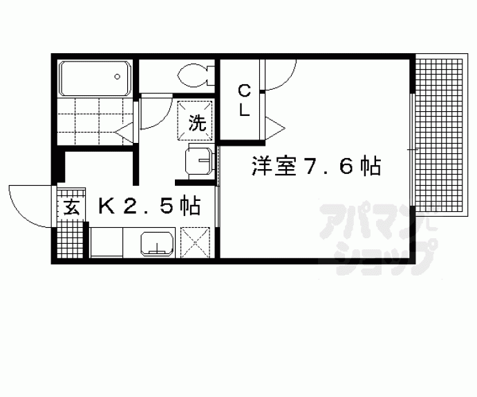 【ラフィネ北白川Ⅱ】間取