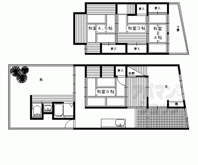 【下鴨貴船町貸家２０－２】間取