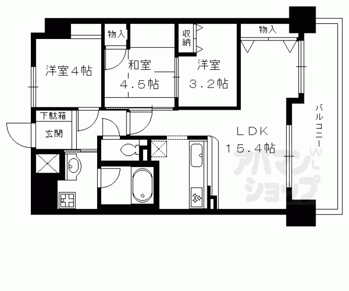 【プリオーレ２４堀川紫明】間取