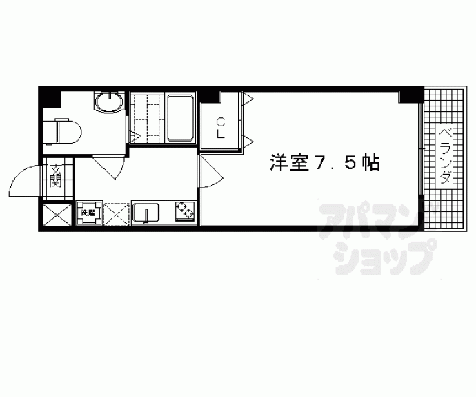 【フラッティ円町北】間取