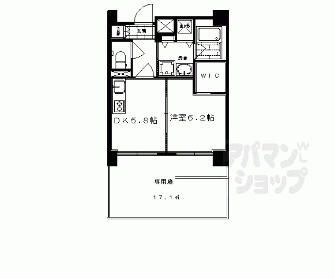 【アイムマンション西院】間取