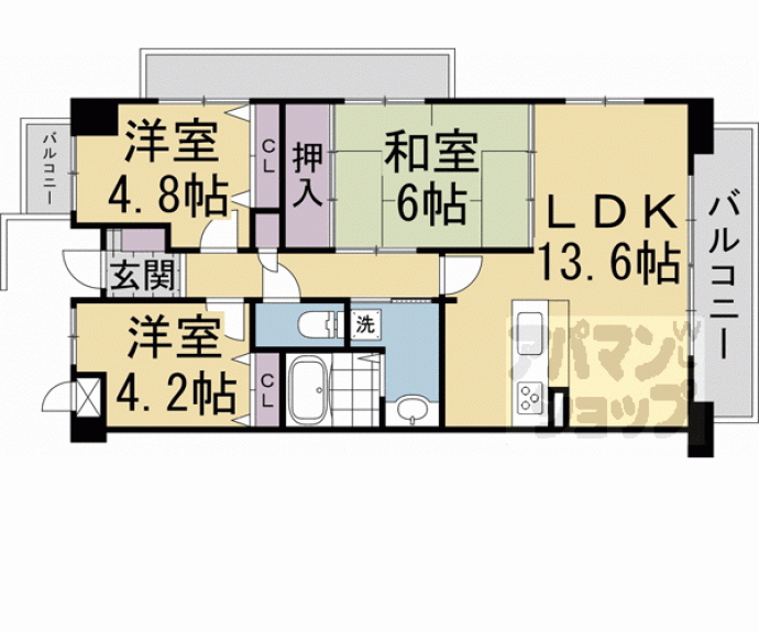 【Ｋ－Ｃｉｔｙ桂川Ⅰ番館】間取