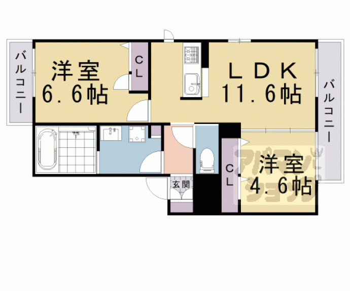 【ＳＡＫＵＲＡ　Ｃｏｕｒｔ】間取