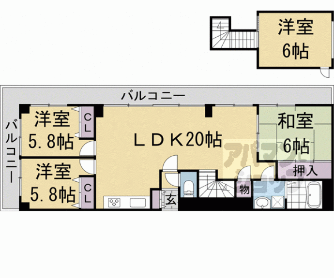 【ＧＡＲＮＥＴ　ＲＥＳＩＤＥＮＣＥ上桂】間取