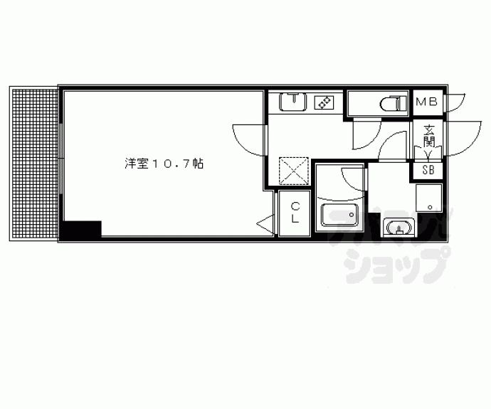 【アスヴェル京都二条駅前Ⅱ】間取