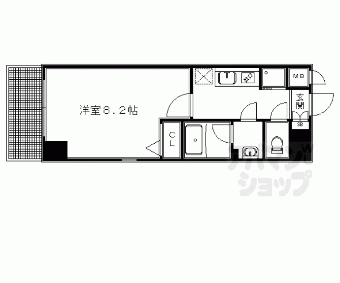 【アスヴェル京都二条駅前Ⅱ】間取