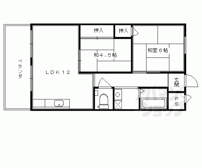 【西京極グリーンハイツ】間取