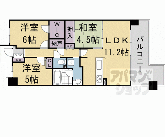 【レスタージュ京都ウエストシティゲート】間取