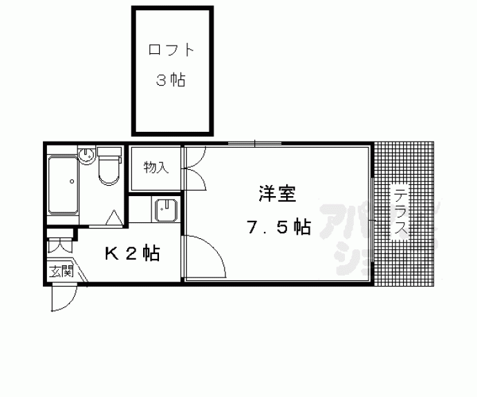 【ピュア嵯峨野】間取