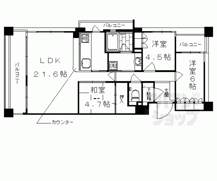 【サーパスシティ御池西大路通】間取