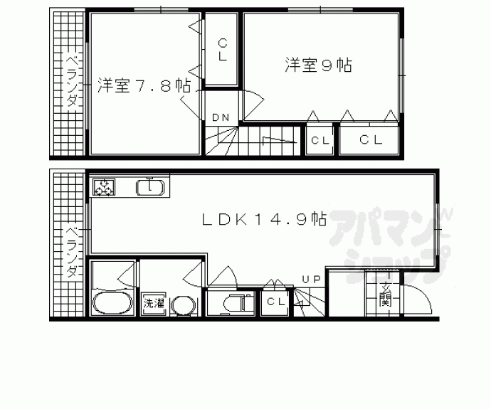 【ヒラサンハイツ】間取