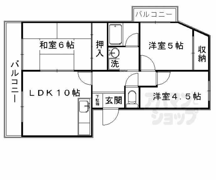 【ヴィラ衣笠】間取