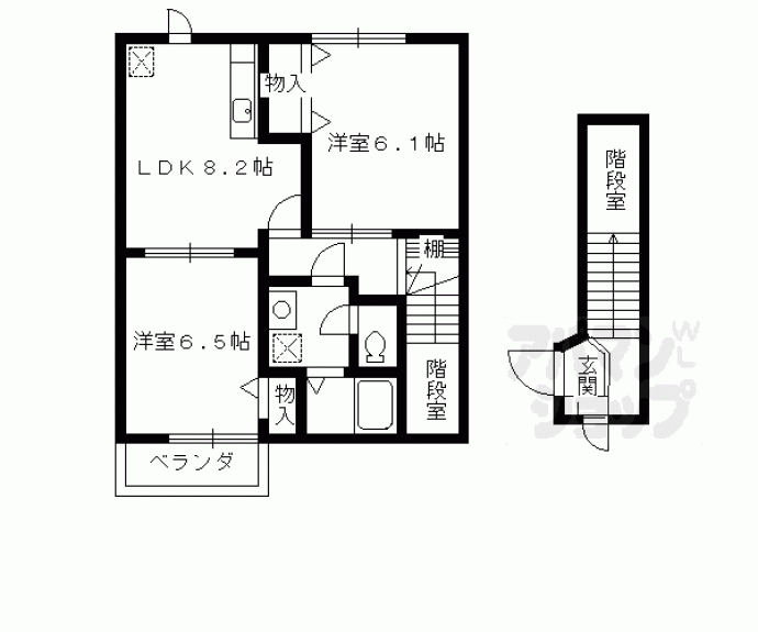 【アンソレイユ】間取