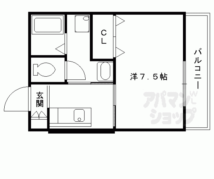 【サンライト上桂】間取