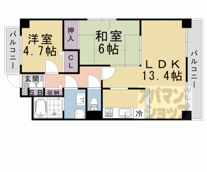 【コンフォート長岡京】間取