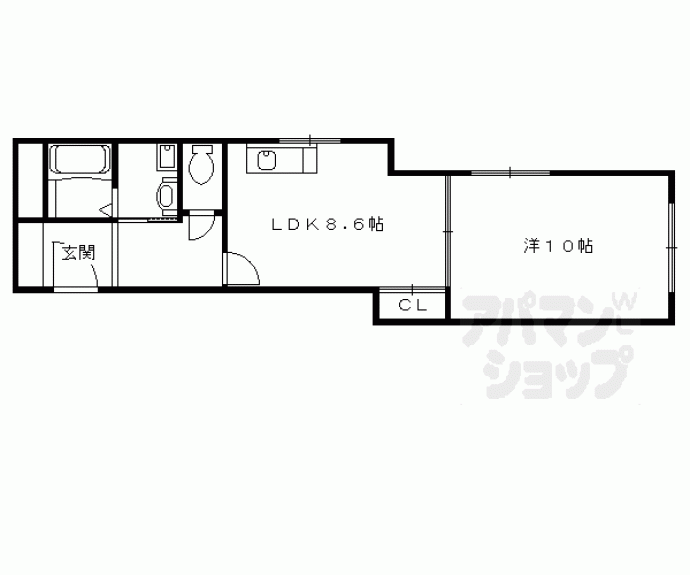 【鳴滝音戸山町マンション】間取