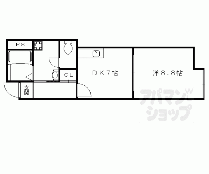 【鳴滝音戸山町マンション】間取