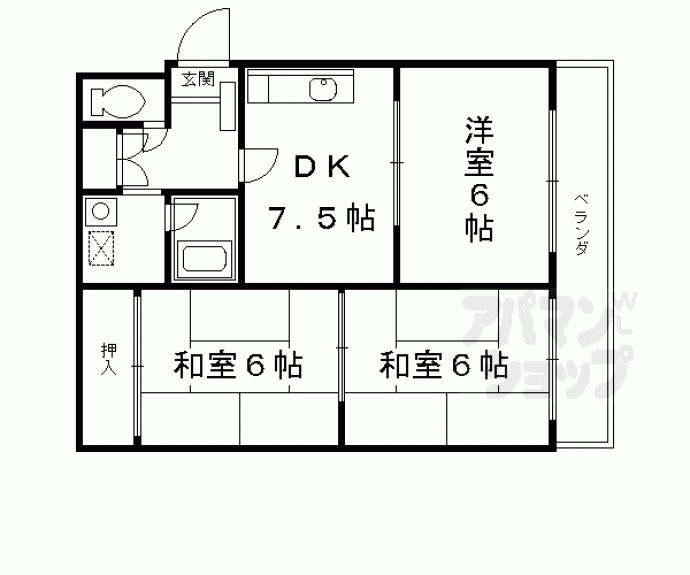 【聚楽ハイツ】間取