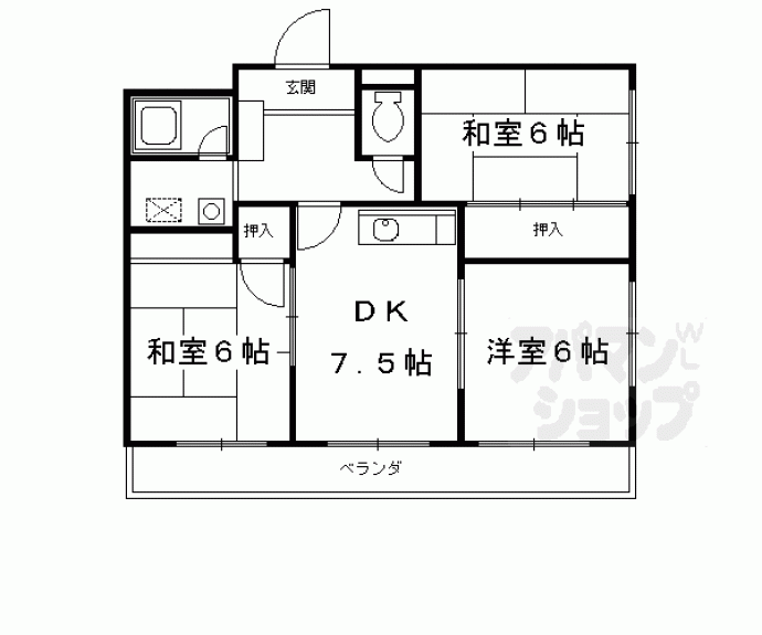 【聚楽ハイツ】間取