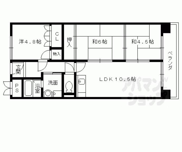 【ネオコーポラス島ノ内】間取