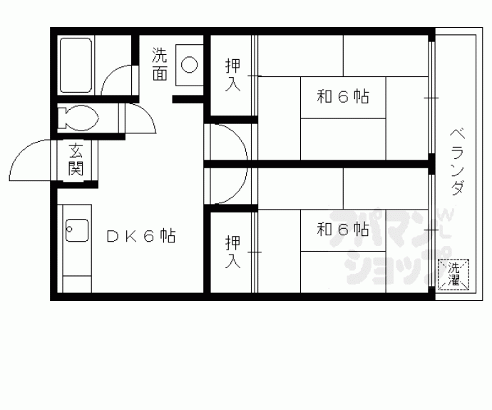 【梶ヶ前コーポ】間取