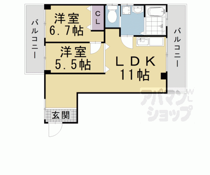 【奥山ビル】間取