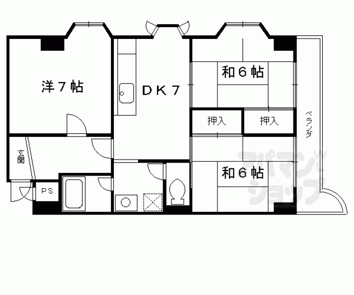 【エトワール長岡京】間取