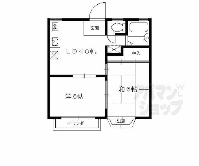 【嵐山リバーサイドⅠ】間取