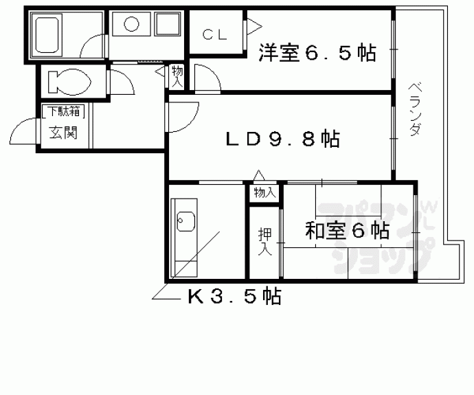 【ファミール西院】間取