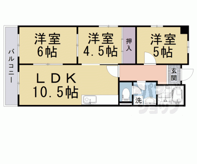 【中川第６コーポ】間取