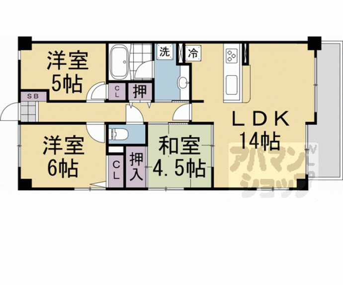 【ヴィヴァーチェ西院】間取