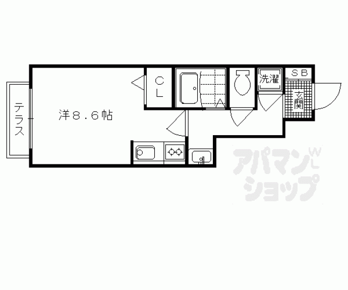 【ヴェルドミール嵯峨野】間取