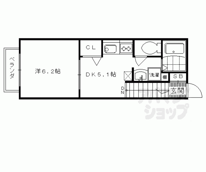 【ヴェルドミール嵯峨野】間取