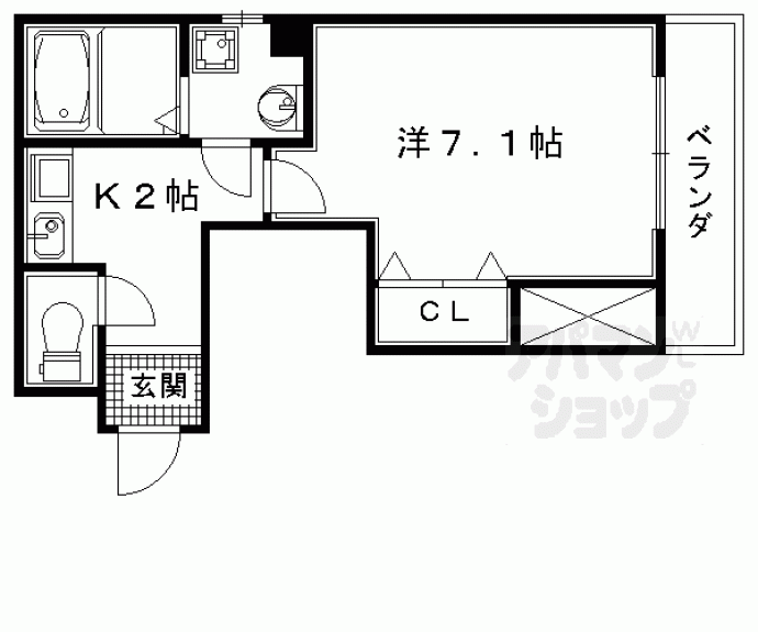 【ペンドルトン高辻】間取