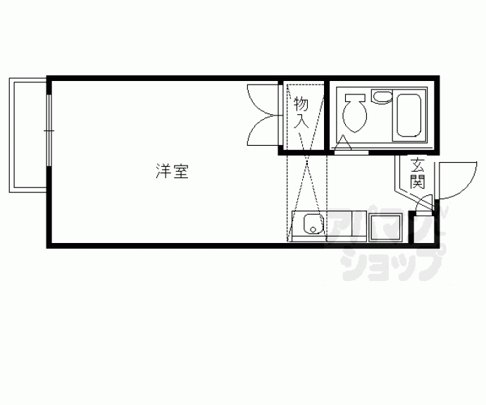 【レオパレス西陣Ｂ】間取